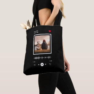 Music Player Artist und Song Personalisiertes Foto Tasche
