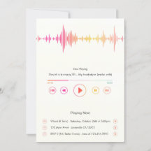 Music Player Birthday Invitation