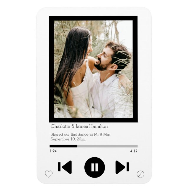 Music Player First Dance Foto Magnet (Vertikal)