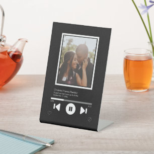 Music Player Foto Personalisiert Sockelschild