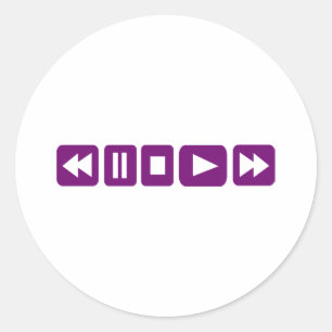Music Player Runder Aufkleber