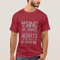 Music Quote Grunge T - Shirt Sing Dance Break Hear