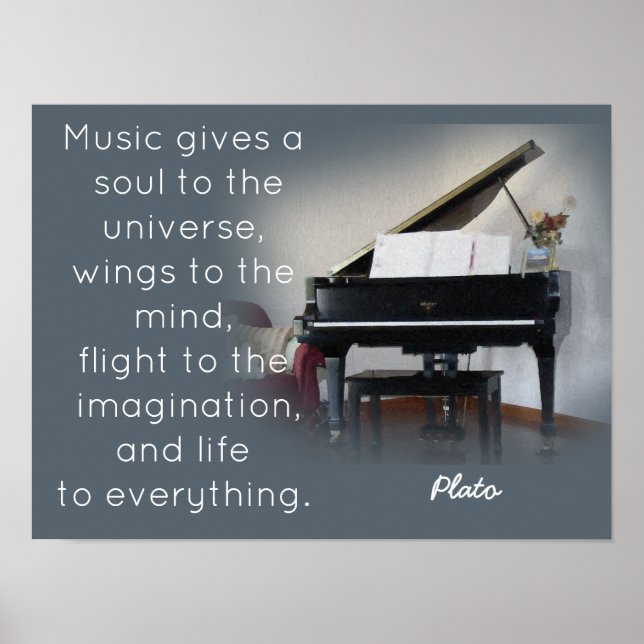 Music Quote - Plato - Art Print Poster (Vorne)