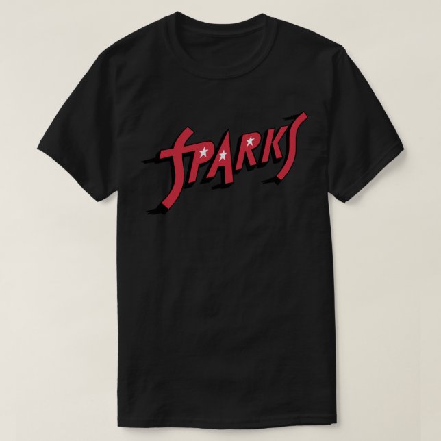Music Retro Sparks Red Stars Band T-Shirt (Design vorne)