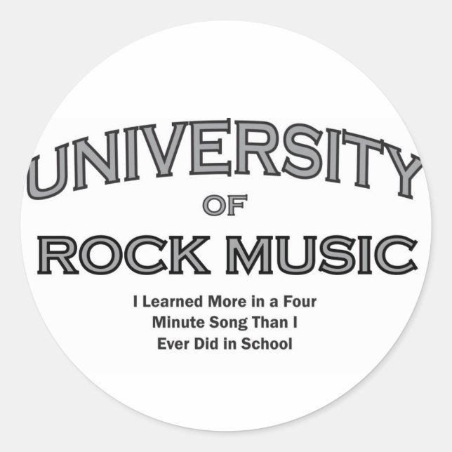 MUSIC ROCK MUSIC RUNDER AUFKLEBER (Vorderseite)