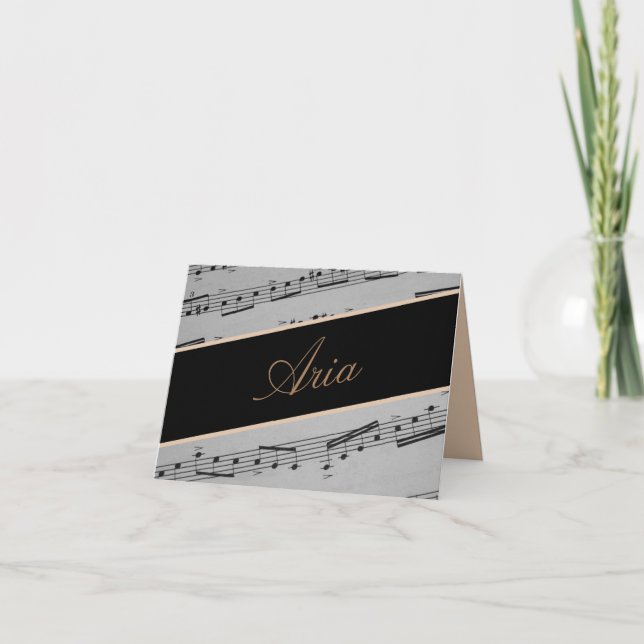 Music Romance Personalisiert Vielen Dank Hinweis Dankeskarte (Vorderseite)