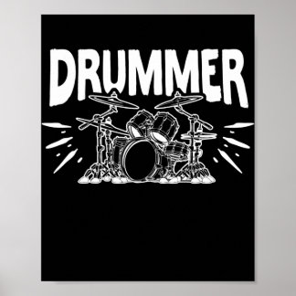 Music Schlagzeug Teacher Drummer Set Poster