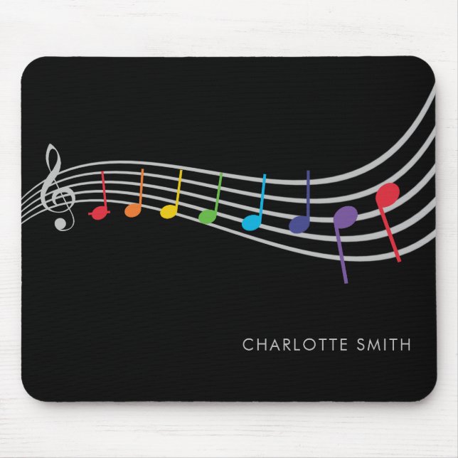 Music School Office Chor Lehrer Rainbow Mousepad (Vorne)