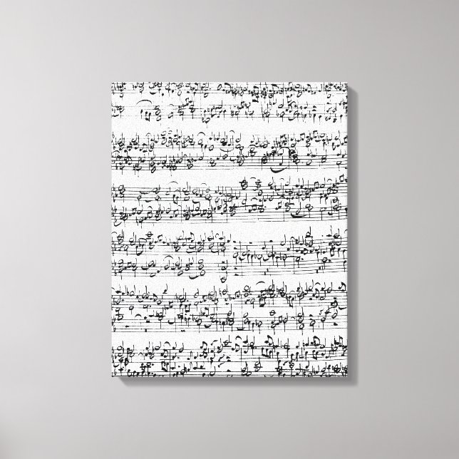 Music Score von Johann Sebastian Bach Leinwanddruck (Vorderseite)