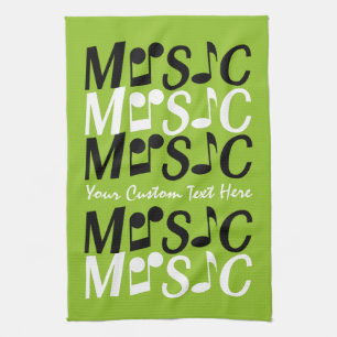 MUSIC serviette à main personnalisée