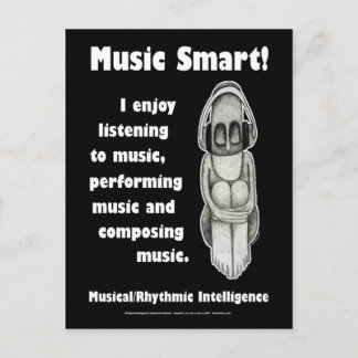 Music Smart - Blank Postkarte