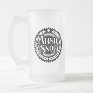 Music Snob - lustiger Musikliebhaber Mattglas Bierglas