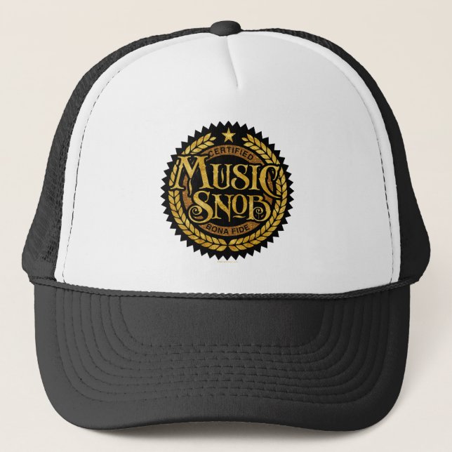 Music Snob - lustiger Musikliebhaber Truckerkappe (Vorderseite)