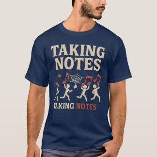 Music Spaß Shirt - Stickman Stealing Notes Design