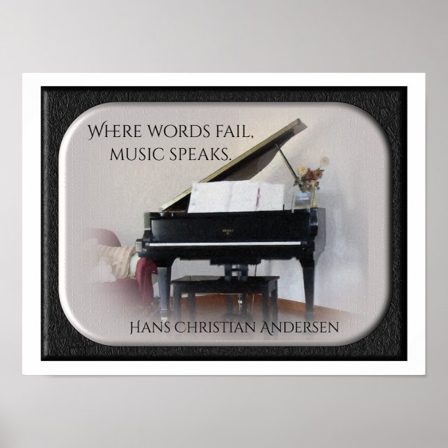 Music Speaks - QuotePrint - Hans Christlich Anders Poster (Vorne)