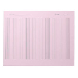 Music Staff Paper – Printable Sheet Music Notizblock