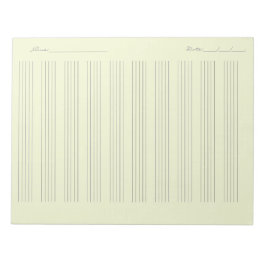 Music Staff Paper – Printable Sheet Music Notizblock