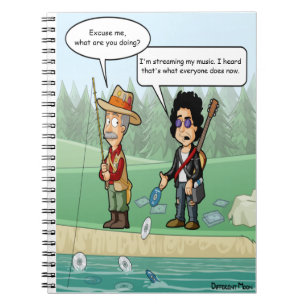 Music Streaming Funny Puffer Notebook Notizblock