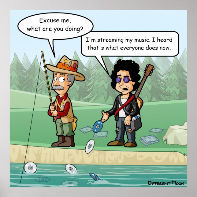 Music Streaming Funny Puster Poster (Vorne)