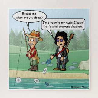 Music Streaming Funny Puzzle Jigsaw Puzzle