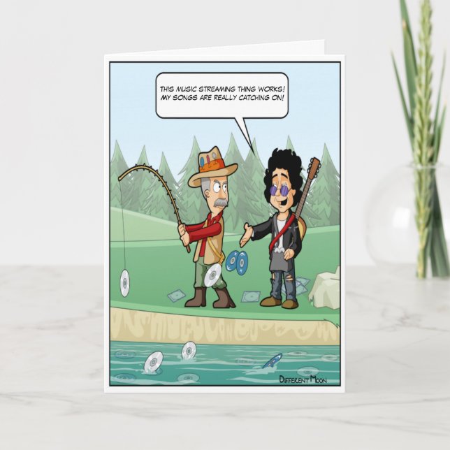 Music Streaming Punny Carte Anniversaire (Devant)