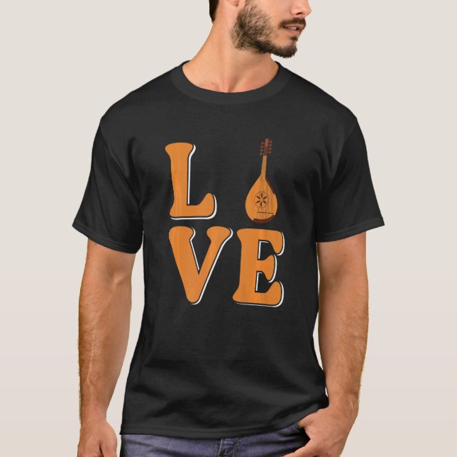 Music String Instrument Love Mandolin   T-Shirt (Vorderseite)