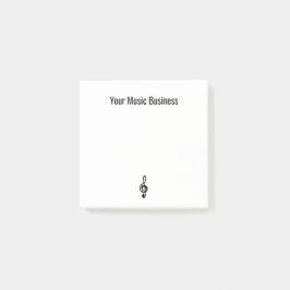 Music Symbol Simple Treble Clef Post-it Klebezettel