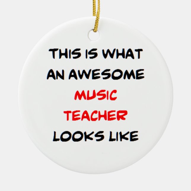 music teacher, awesome keramik ornament (Vorne)