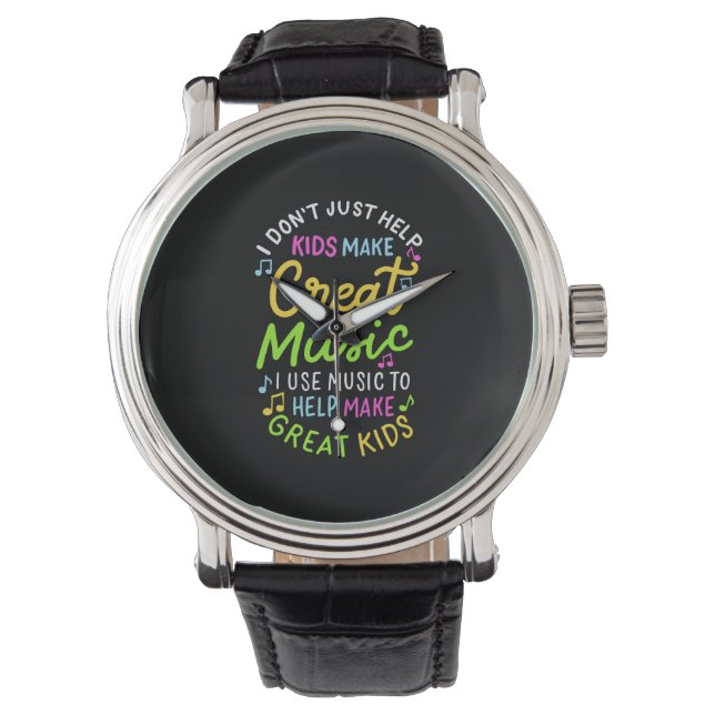 Music Teacher - Hilfe für Kinder Musik machen Armbanduhr (Vorderseite)