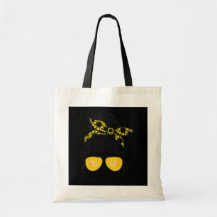 Music Teacher Messy Bun Life Brillen and Hair Tragetasche