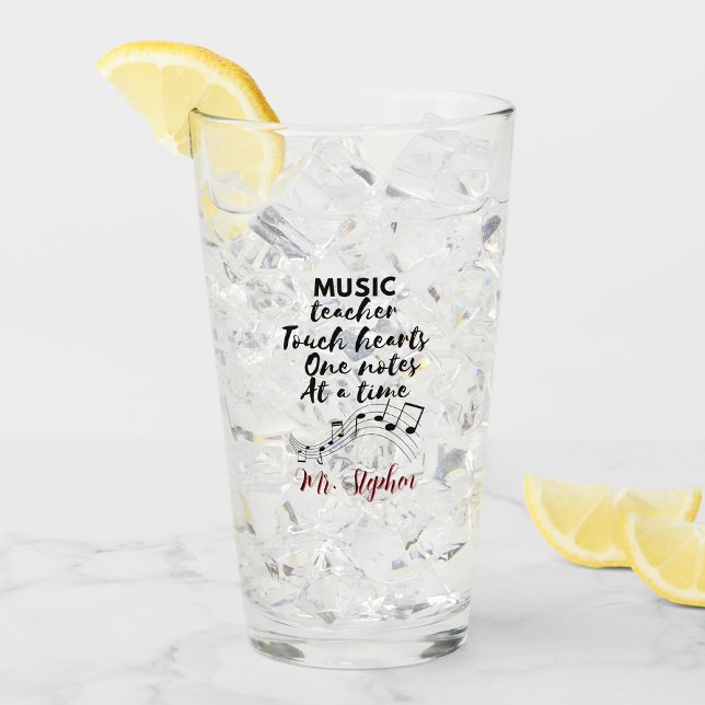Music teacher touch heart teacher appreciation day glas (Von Creator hochgeladen)