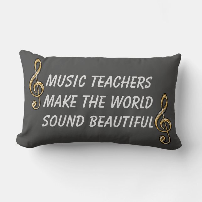 Music Teacher Wertschätzung Gold Clef Unterricht Lendenkissen (Vorderseite)