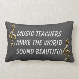 Music Teacher Wertschätzung Gold Clef Unterricht Lendenkissen