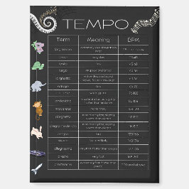 Music Tempo chart magnet