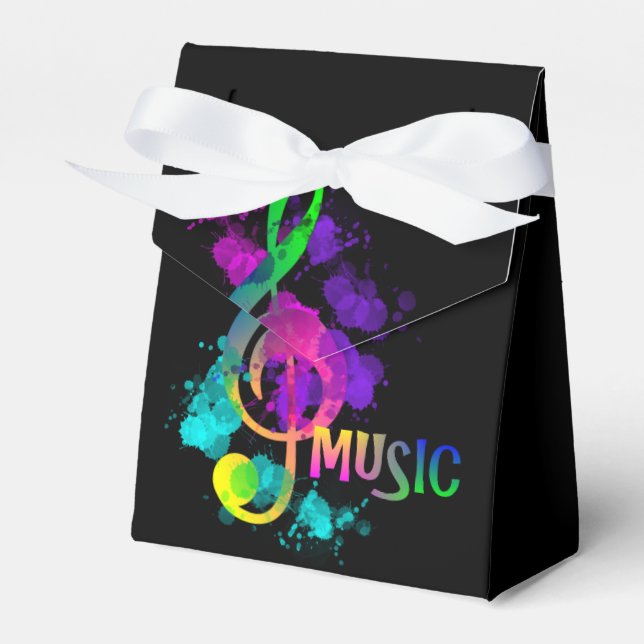 Music Themed Celebration Party Personalisiert Geschenkschachtel (Vorderseite)