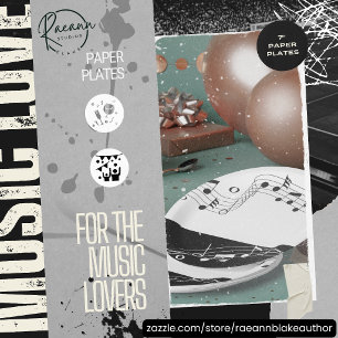 Music Themed Picnic & Party 7" Paper Tellers Pappteller