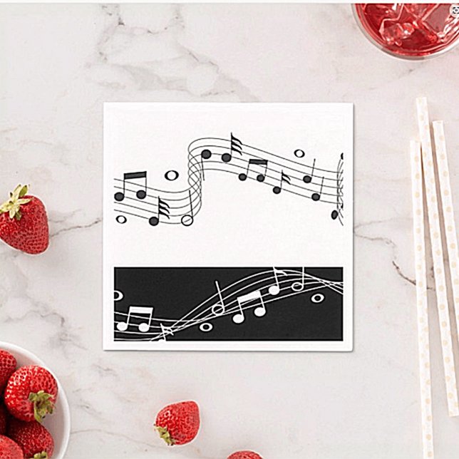 Music Themed Picnic & Party Cocktail Napkins Serviette (Von Creator hochgeladen)