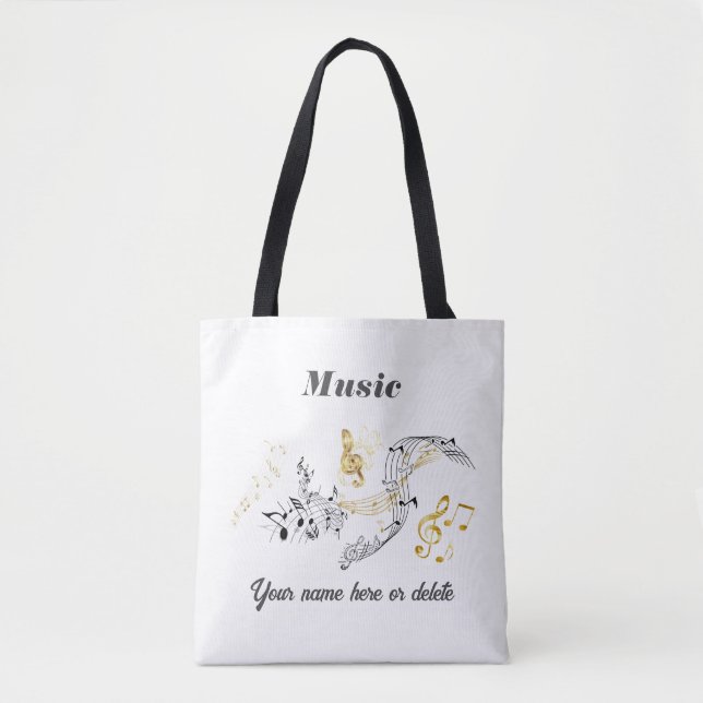 Music Tote Bag - Personalisiert Tasche (Vorderseite)