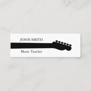 Music Treble Clef Chrome Personalisiert Mini Mini Visitenkarte