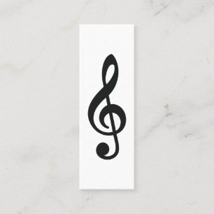 Music Treble Clef Chrome Personalisiert Mini Mini Visitenkarte