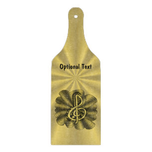 Music Treble Clef Gold angepasst Schneidebrett