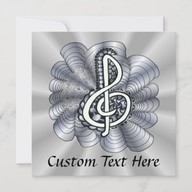 Music Treble Clef Silver (Vorderseite)
