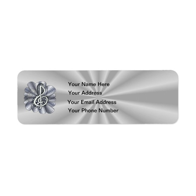Music Treble Clef Silver (Vorne)