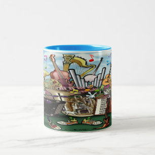 Music Two-Tone-Coffee-Tasse Zweifarbige Tasse