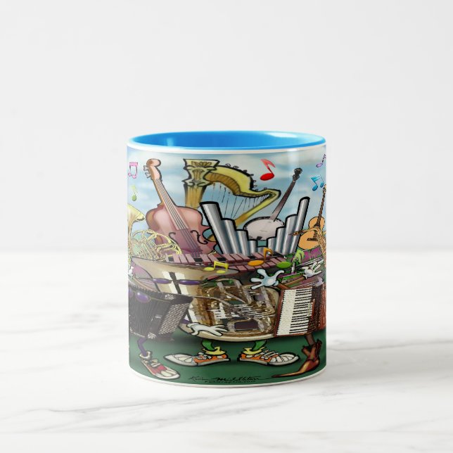 Music Two-Tone-Coffee-Tasse Zweifarbige Tasse (Mittel)