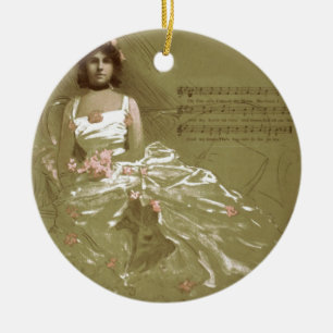 music victorian keramik ornament