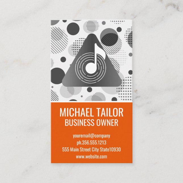 Music Vinyl | Sound Note Visitenkarte (Vorderseite)