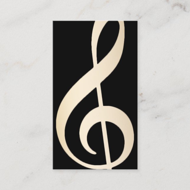 Music Vocal Teacher Moderne Black & Gold Musik Visitenkarte (Vorderseite)