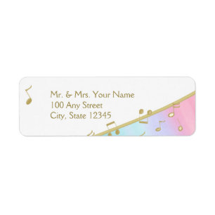 Music Watercolor Gold