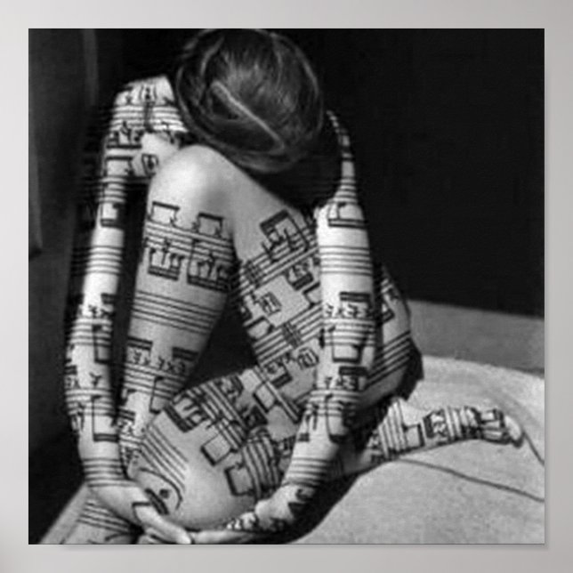 Musica-artista, blanco y negro poster (Vorne)